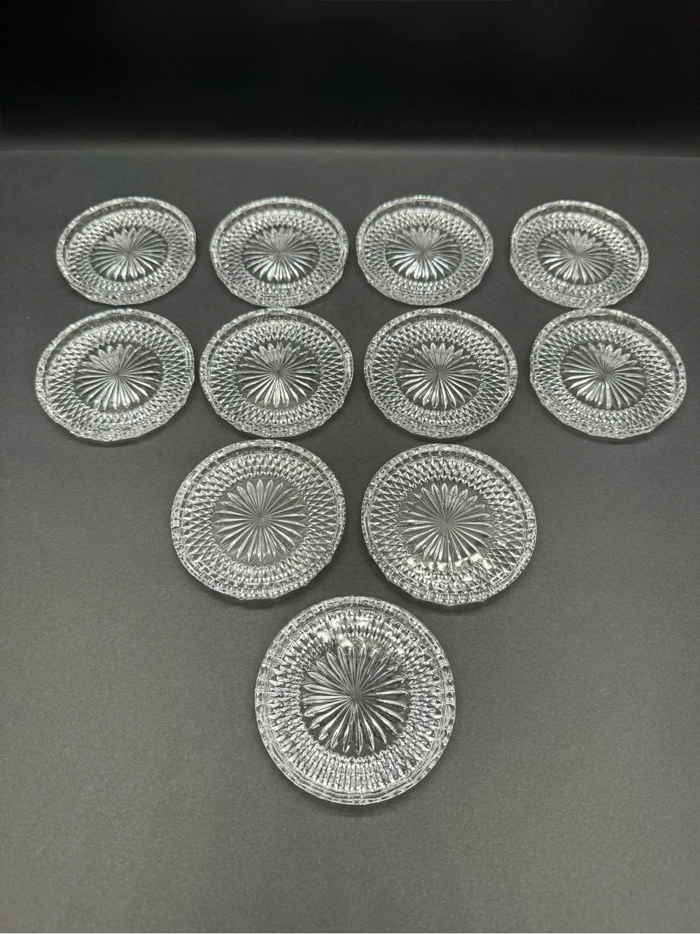 Crystal Coasters VINTAGE Tritschler Winterhalder Bleikristall Starburst QTY 11